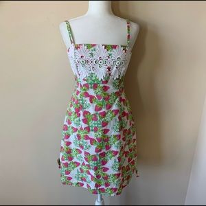 Lily Pulitzer Strawberry Lace Dress Size 6